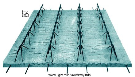 Przedstawiony na rysunku element żelbetowy jest częścią stropu
