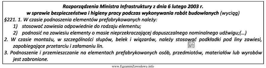 Na podstawie załączonego fragmentu Rozporządzenia Ministra Infrastruktury z 