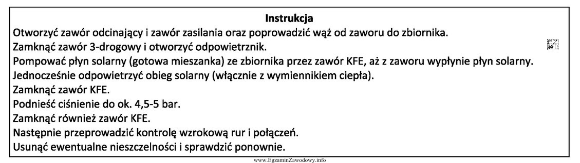 Czynności przedstawione w instrukcji dotyczą przeprowadzenia