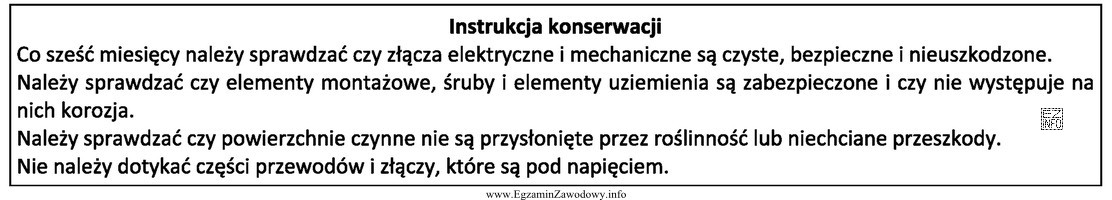 Czynności przedstawione w instrukcji dotyczą konserwacji