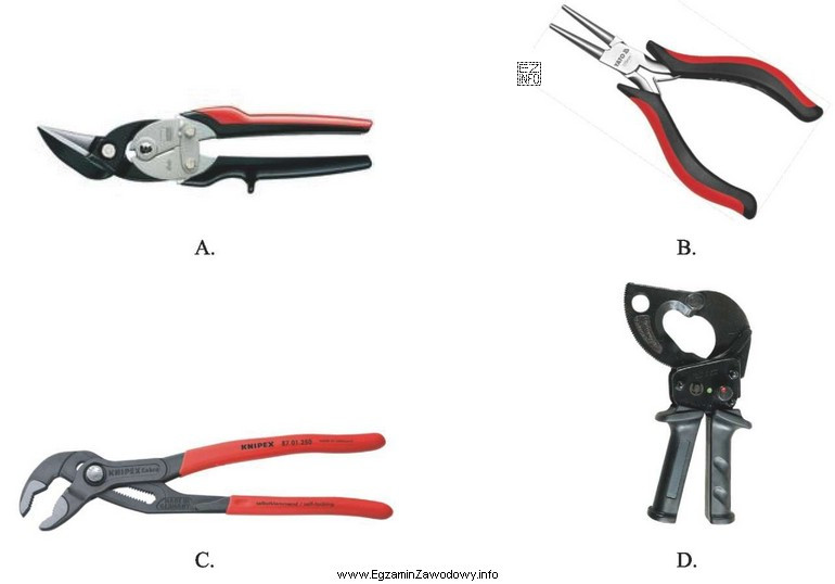Które z narzędzi przedstawionych na rysunku stosuje się 