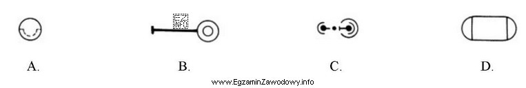 Który z prezentowanych symboli graficznych przedstawia na rzucie poziomym 