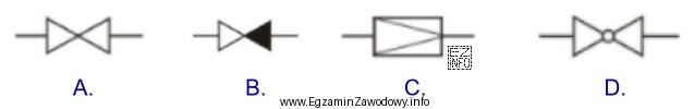 Symbol zaworu zwrotnego przedstawiono na rysunku