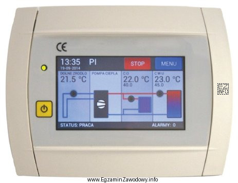 Przedstawiony na rysunku regulator steruje i nadzoruje pracę