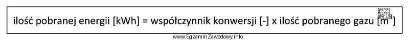 Korzystając z podanego wzoru, ustal ilość pobranej energii, za 