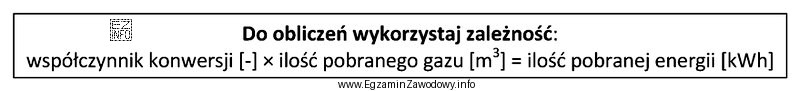 Jeżeli odbiorca gazu w ciągu roku zużył 300 