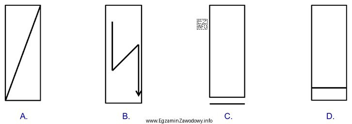 Zamontowany w instalacji gazowy podgrzewacz wody przepływowej na rzucie 
