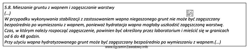Na podstawie przedstawionego fragmentu specyfikacji technicznej oceń, o której 