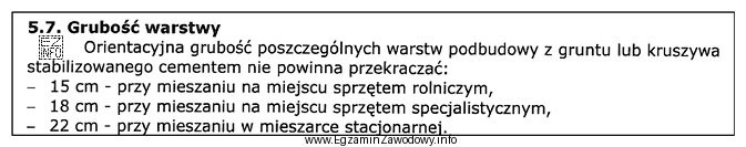 Z załączonego fragmentu Specyfikacji Technicznej wynika, że przy wykonywaniu 