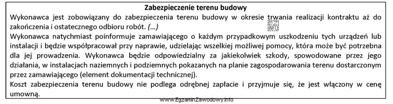 Na podstawie fragmentu specyfikacji technicznej podaj, w jaki sposób 