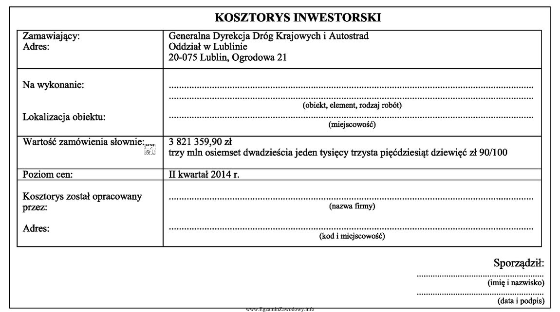 Na rysunku przedstawiono wzór