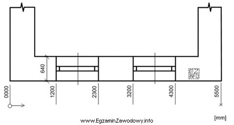 Z fragmentu rysunku inwentaryzacyjnego wynika, że szerokość otworu okiennego wynosi