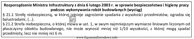 Na podstawie przedstawionego wyciągu z rozporządzenia, określ 