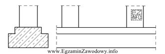 Przedstawiona na rysunku ława fundamentowa powinna być wykonana z betonu