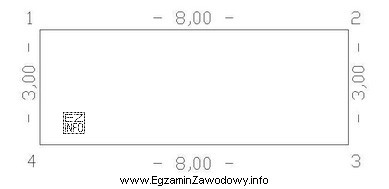 Podaj wartości współrzędnych geodezyjnych narożnika 4 budynku 