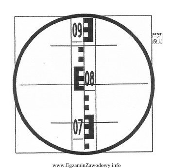 Odczyt kreski środkowej na łacie w niwelatorze wynosi