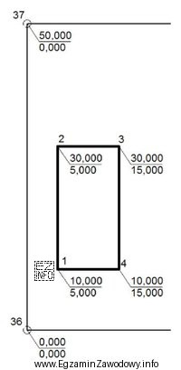 Na podstawie przedstawionego fragmentu planu zagospodarowania działki oblicz dane 