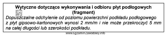 Ile wynosi maksymalna dopuszczalna wartość odchylenia od poziomu powierzchni podkł
