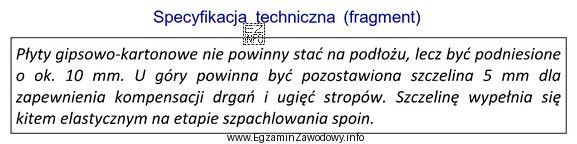 Na podstawie fragmentu specyfikacji technicznej wskaż, na jaką długość 