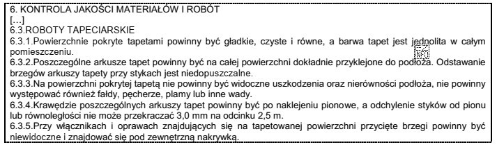 Na podstawie fragmentu specyfikacji technicznej określ, w jaki sposó