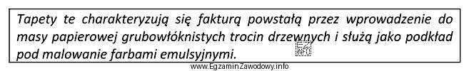 Który rodzaj tapet opisano w ramce?