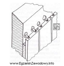 Okładzina z płyt kamiennych, której fragment przedstawiono 