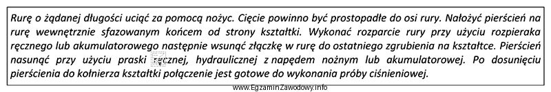 Które połączenie stosowane w instalacjach wodociągowych wykonuje 