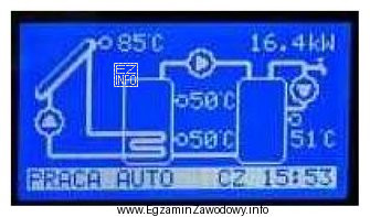 Na rysunku przedstawiono ekran sterownika solarnego. Jaką wartość ma 