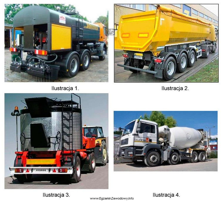 Na której ilustracji przedstawiono środek transportu przeznaczony do dostarczania 