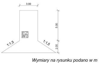 Ile wynosi powierzchnia nawierzchni zjazdu, którego rzut przedstawiono na 