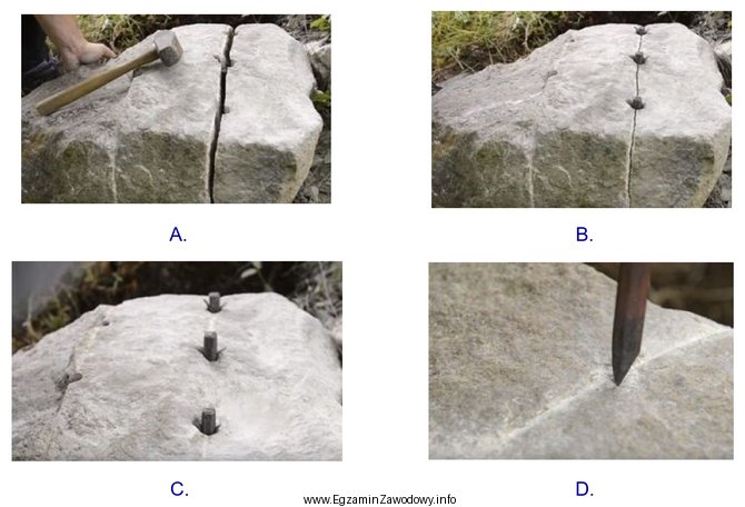 Które zdjęcie przedstawia fazę klinowania ścian bocznych 
