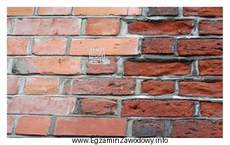 Mur przedstawiony na ilustracji należy poddać renowacji z zastosowaniem 