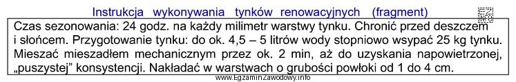 Korzystając z informacji zawartych w instrukcji określ czas 