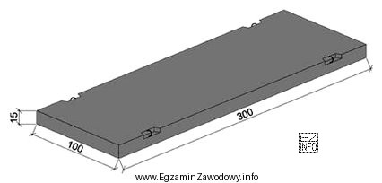 Na rysunku przedstawiono prefabrykowaną płytę żelbetową typu MON przeznaczoną 