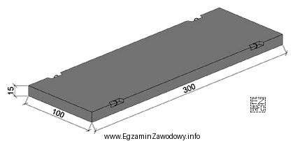 Na rysunku przedstawiono prefabrykowaną płytę żelbetową typu MON przeznaczoną 