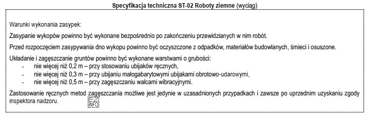 Na podstawie informacji zawartych w specyfikacji technicznej określ maksymalną 