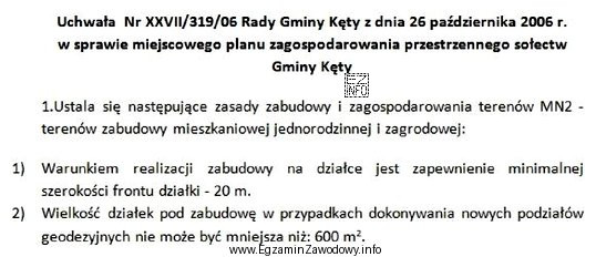 Które wymiary nowo wydzielonej działki na terenie zabudowy 