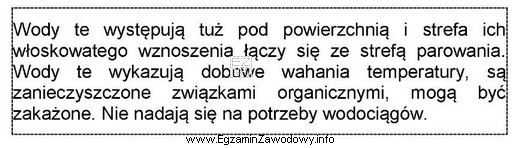 Które wody podziemne zostały opisane w ramce?