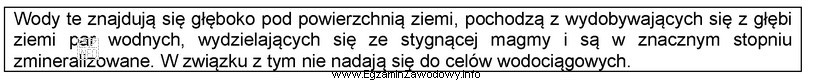 Opis zamieszczony w ramce dotyczy wód
