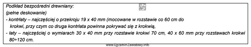 Na podstawie informacji zawartych w tabeli określ przekrój ł