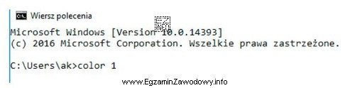 W systemie Windows użycie prezentowanego polecenia spowoduje tymczasową zmianę 