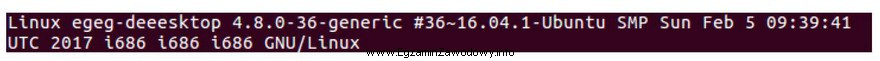 Aby wyświetlić przedstawioną informację o systemie Linux w terminalu, 