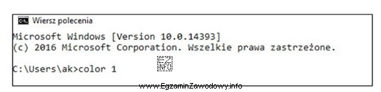 W systemie Windows użycie prezentowanego polecenia spowoduje tymczasową zmianę 