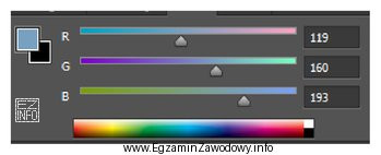 Przedstawiony na rysunku kolor zapisany w modelu RGB, w systemie 