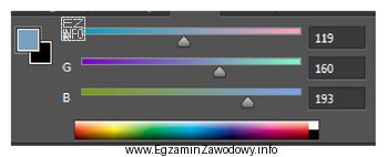 Przedstawiony na rysunku kolor zapisany w modelu RGB, w systemie 