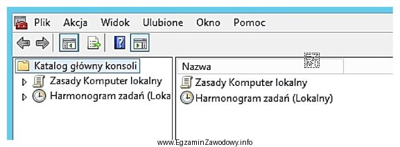 Aby uruchomić konsolę przedstawioną na rysunku, należy wpisać w 
