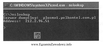 W wierszu poleceń w systemie operacyjnym zostało wydane polecenie 