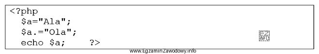 Która informacja dotycząca przedstawionego kodu jest prawdziwa?