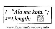 Zamieszczony w ramce fragment skryptu w języku JavaScript