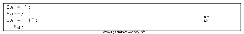 Którą wartość będzie przechowywała zmienna <i>a</